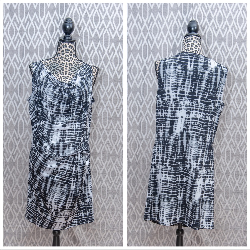 MICHAEL by Michael Kors Dress Tie Dye Print Large